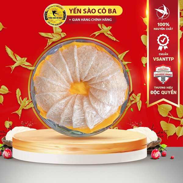 Tổ Yến Vụn Loại 1    - YẾN SÀO CÔ BA- Nguyên chất 100% Không Tẩm Đường