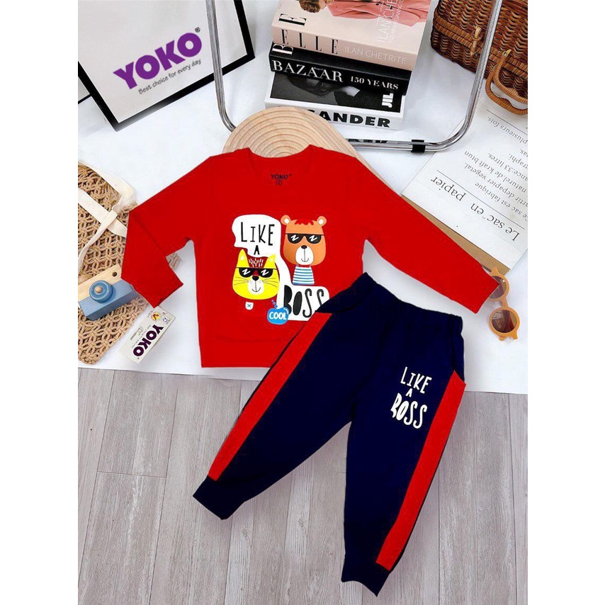 Bộ quần áo dài tay bé trai bé gái YOKO 1-10 tuổi  - 𝐒ó𝐜 𝐁𝐚𝐛𝐲 𝐌𝐎𝐌 𝐀𝐍𝐃 𝐁𝐀𝐁𝐘