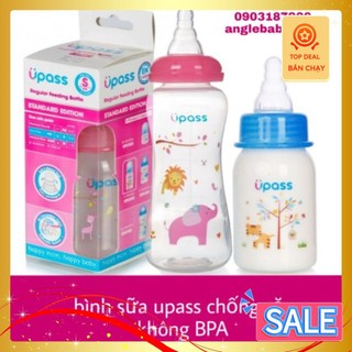 Bình sữa cổ thường chống sặc, không bpa 140/270ml up0109x