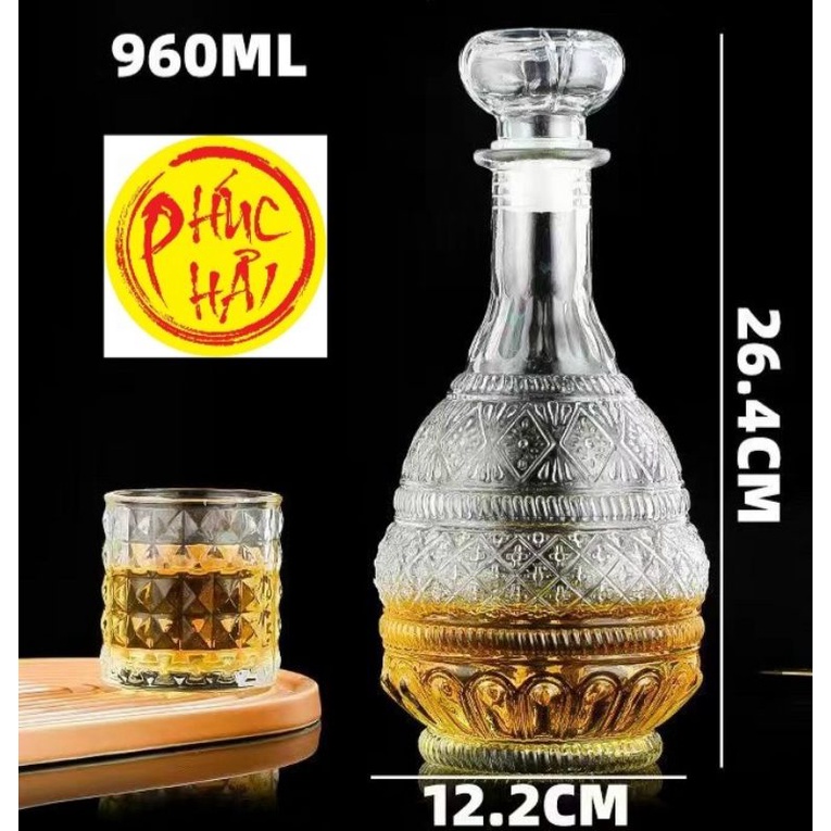 vỏ bình thủy tinh ngâm rượu cao cấp sang trọng.( bảo hành 100% hỏng vỡ do vận chuyển )