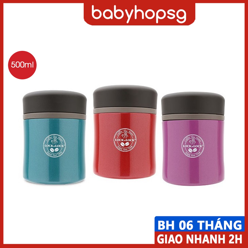 Bình Ủ Cháo Lock&Lock Mime Food Jar, hộp giữ nhiệt 450ml LHC8003 - 3 màu lựa chọn - BABYHOPSG