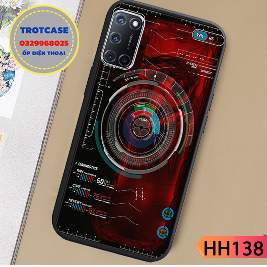 Ốp lưng điện thoại Oppo A52 / Oppo A92 - hình kẻ chữ V màu xanh lá và màu vàng siêu đẹp mới nhất in 3D