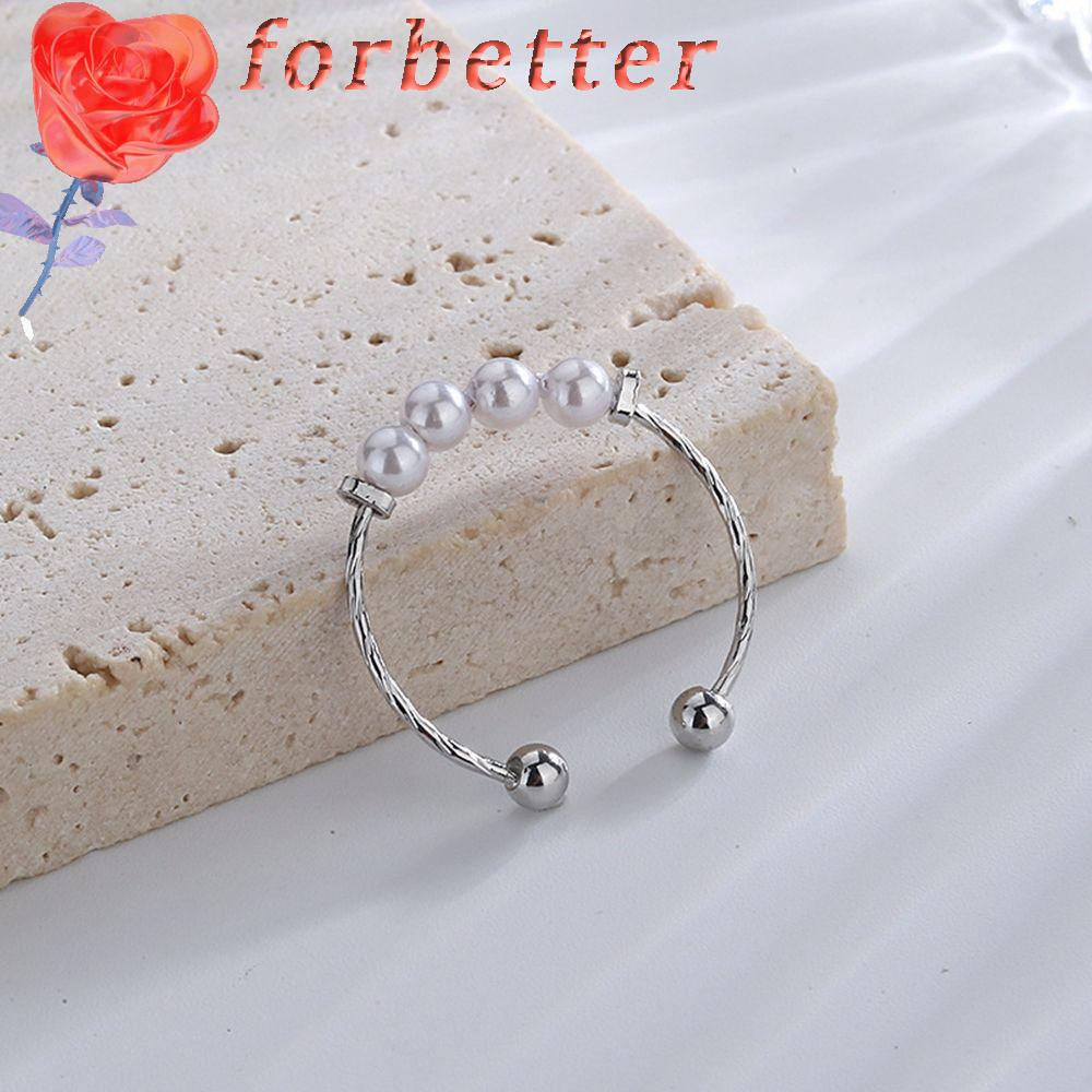 Nhẫn Đồng Đính Ngọc Trai Giả Thời Trang Hàn Quốc Dành Cho Nữ