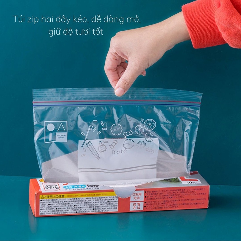 Túi Zip Đựng Thực Phẩm, Túi Zipper Bảo Quản Thưc Phẩm , Hộp Túi Có Khóa Kéo Zip Đựng Thực Phẩm An Toàn 88338 Tổng Kho Sỉ