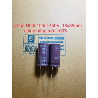 Túi 5 chiếc tụ hóa nhật bản 100uf 450v 18x35mm chính hãng mới 100%