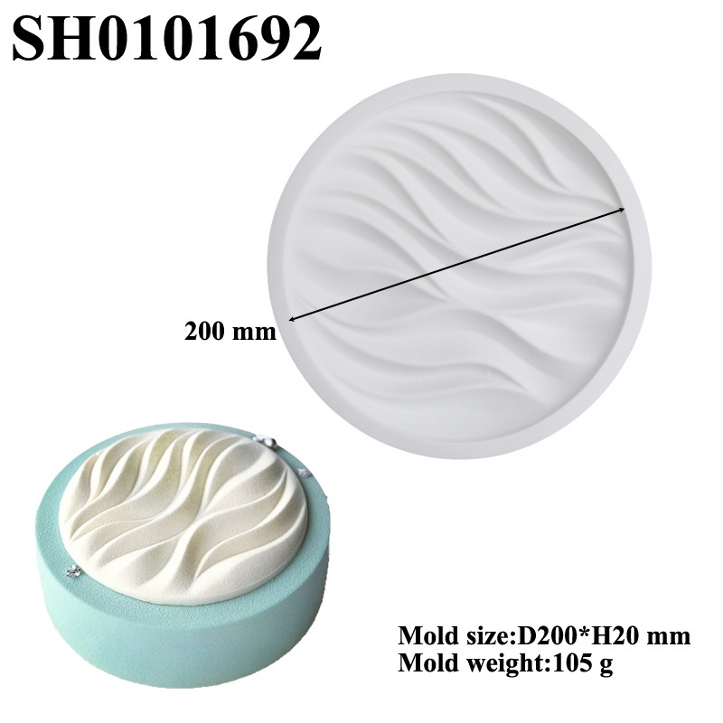 Khuôn Silicone Làm Bánh Mousse Hình Sóng Tròn DIY