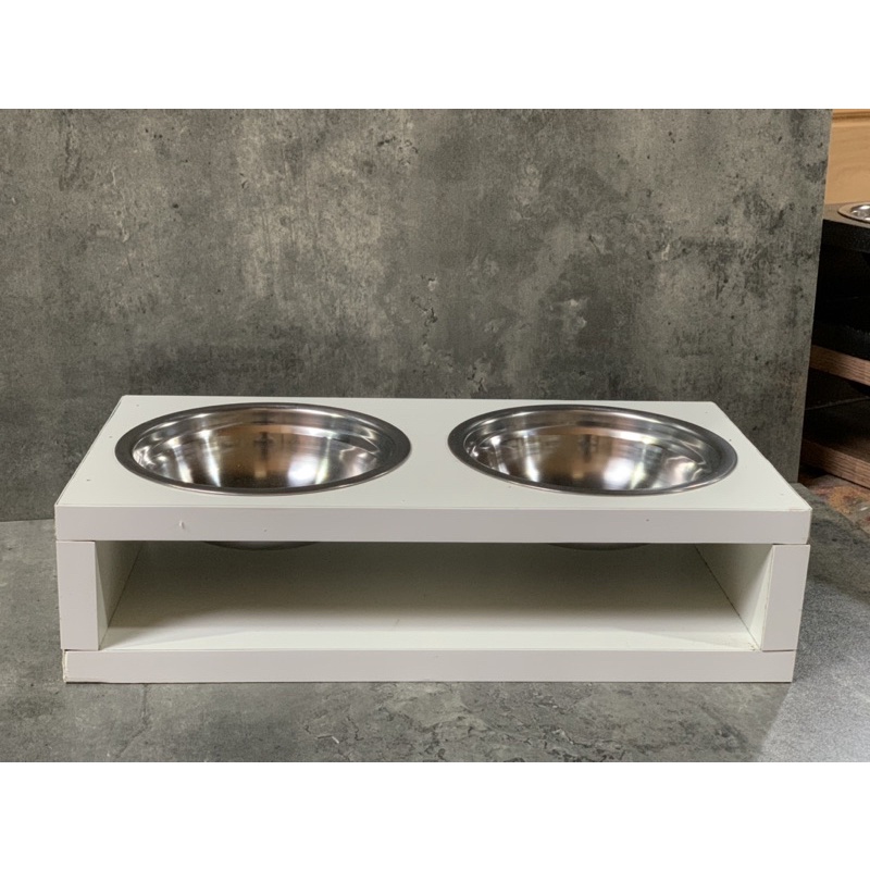 Khay ăn, bát ăn ngăn đôi chó mèo hàng gỗ xuất khẩu, bát ăn ngăn đôi chó mèo