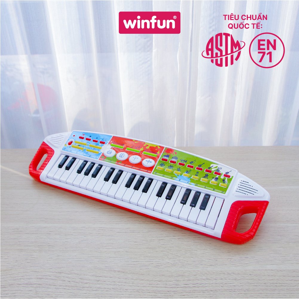 Đàn organ thu nhỏ cho bé - có ghi âm - beat bop vui nhộn Winfun 2509 - đồ chơi phát triển năng khiếu cho bé