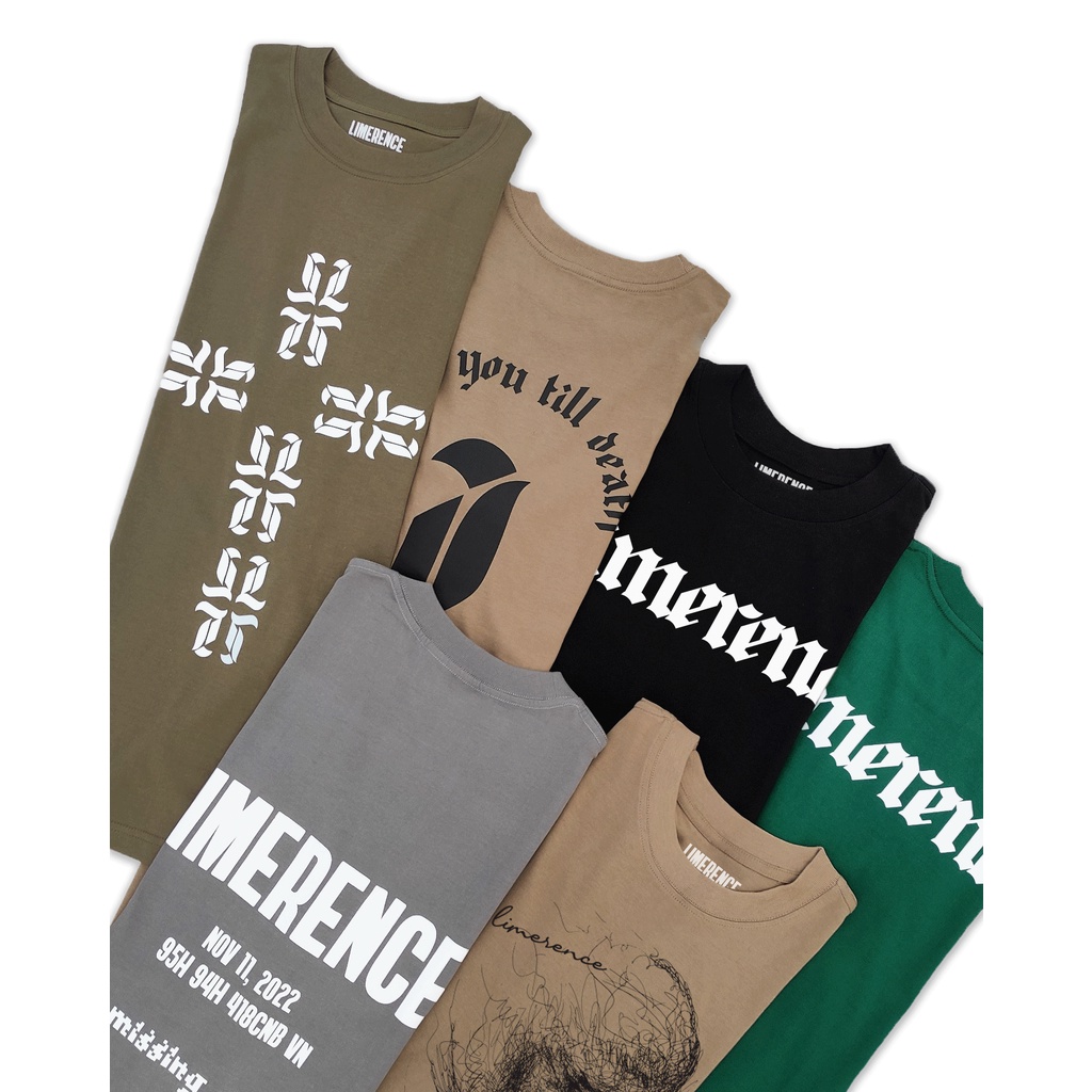 Áo thun form rộng LIMERENCE Basic saxophon vải cotton cao cấp co giãn, dày dặn Local Brand