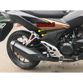 Bộ 4 ốc titan gr5 gác chân sau winner x v2 v3