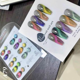 Sơn mắt mèo 9d , Sét sơn gel mắt mèo 9 chai tặng bảng màu chính hãng VENDEENI