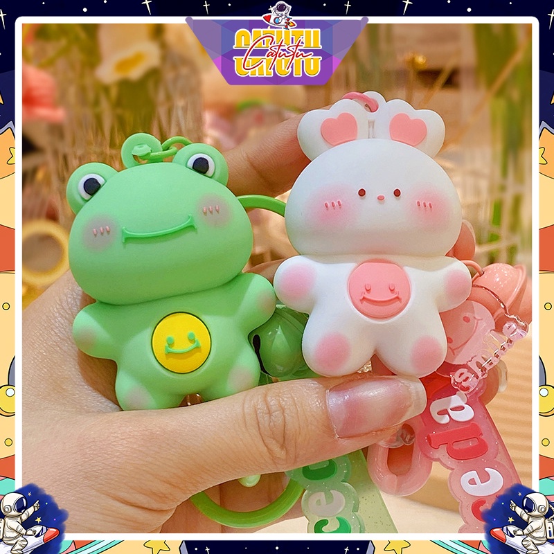 Móc Khóa Thú Dễ Thương Móc Khóa Xe Máy Cute Con Gấu Thỏ Heo Ếch Gà Gấu Trúc Đôi Cặp Ô tô treo Ba lô Hot Trend  CATUTU