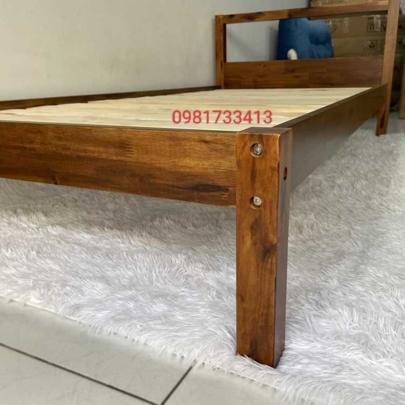 Giường ngủ cho em bé - giường ngủ gỗ tự nhiên, kích thước ngang 100cm, 120cm, 140cm, dài 2m.