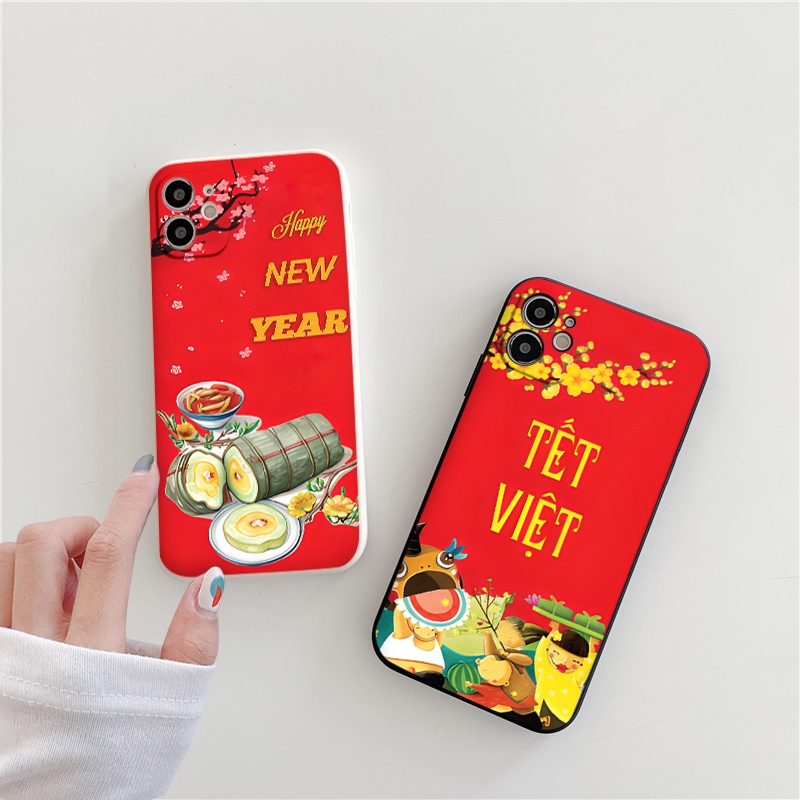 Ốp BVC iphone cạnh vuông Tết Việt truyền thống 6/6splus/7/7plus/8/8plus/x/xr/xs/11/12/13/14/pro/max/plus/
