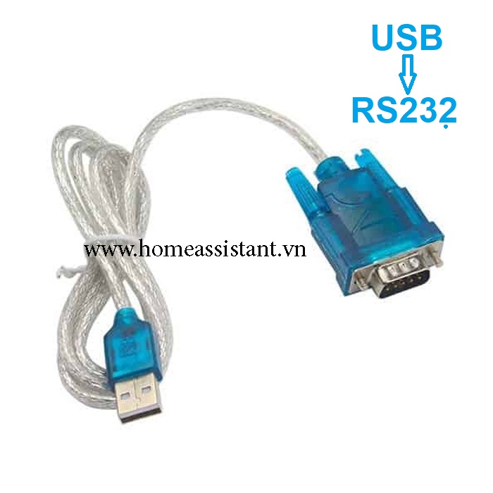 Cáp Chuyển USB To RS232 COM DB9 Cho Máy Tính PLC HL-340 (Hỗ trợ HomeAssistant) Hass