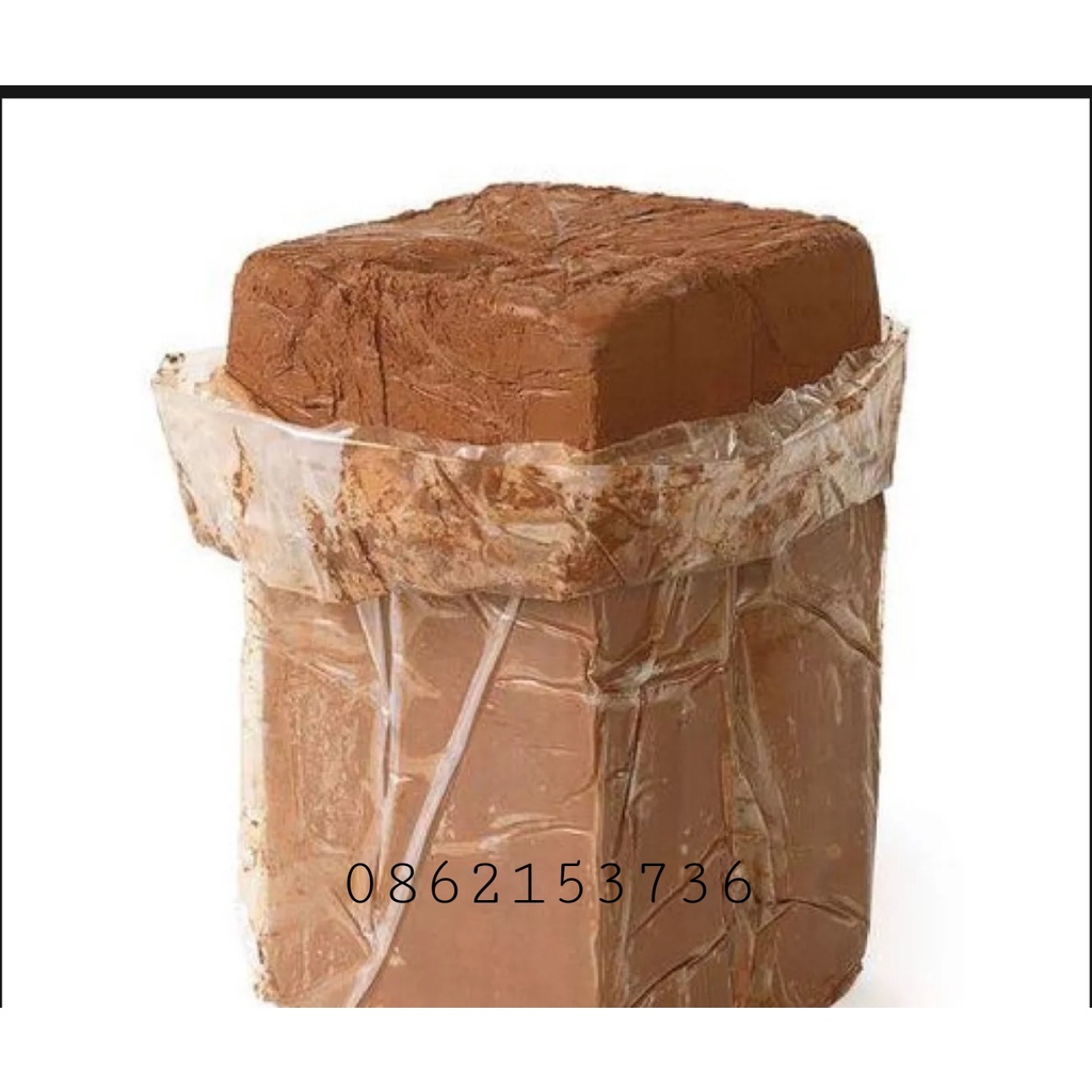 Đất sét bát tràng 2kg - Đất sét cao lanh màu đỏ tự nhiên - Đất nặn tượng - 2KG ĐỎ