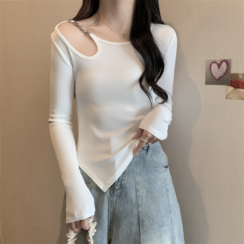 Áo Thun Tay Dài Hở Vai Thời Trang Dành Cho Nữ