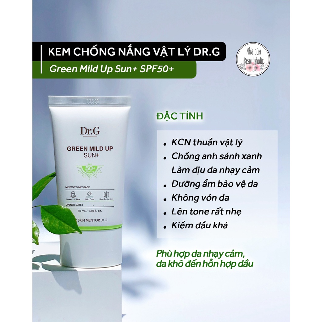 Kem chống nắng DR.G GREEN MILD SUN+