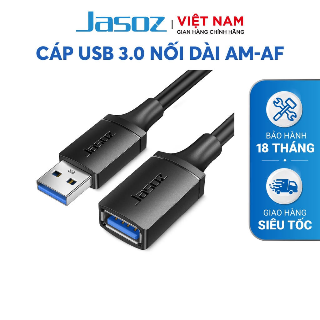 Cáp USB 3.0 nối dài AM-AF JASOZ D114- Hàng chính hãng – Bảo hành 18 tháng