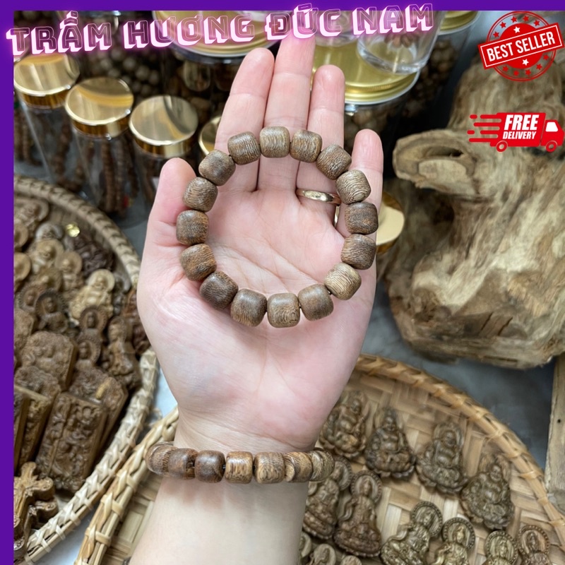 Vòng Trầm Hương Tốc Kiến Lào Trúc Lu Ni Thơm Mạnh Dầu Đẹp Tự Nhiên Bao Thơm Vĩnh Viễn