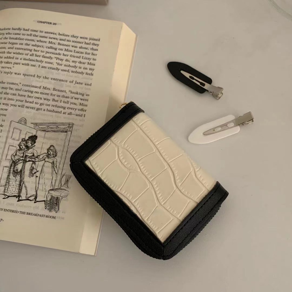 Ví Da PU Cao Cấp Với 18 Ngăn Đựng Thẻ Thời Trang