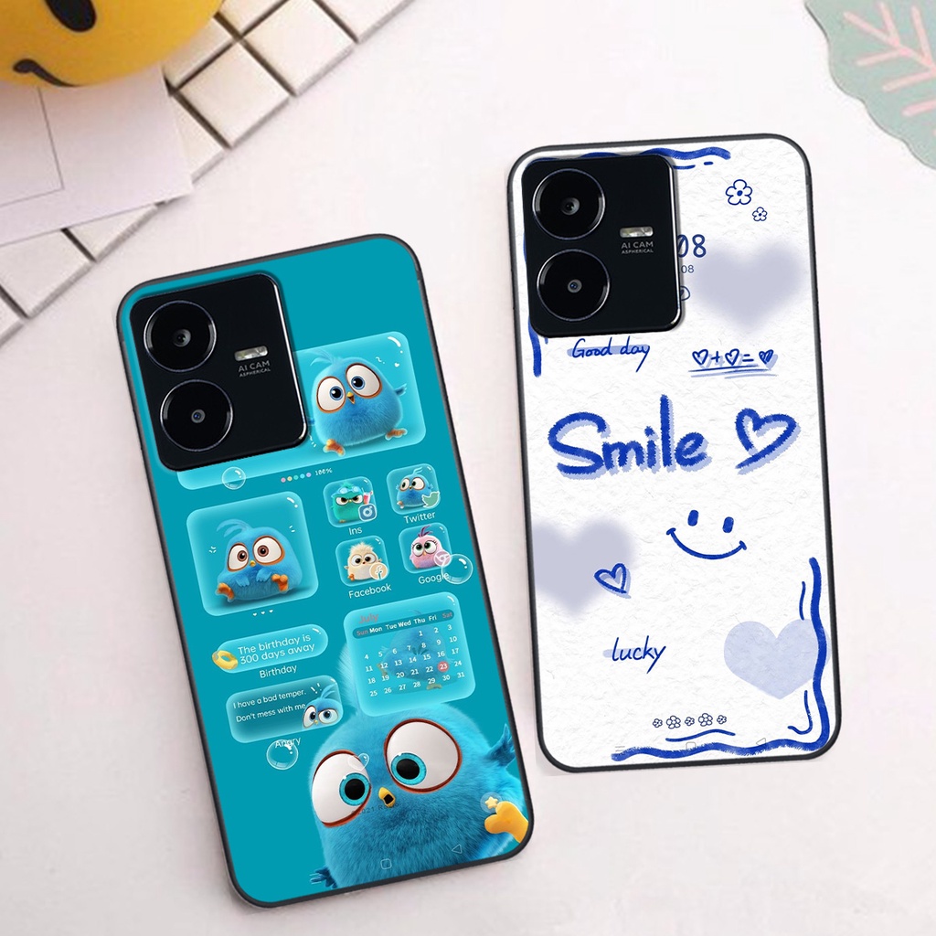 Ốp Vivo Y22S in hình gấu vịt caro nhiều màu sắc ngộ nghĩnh dễ thương