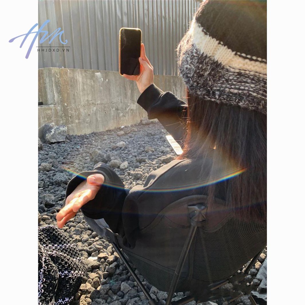 Ins Blogger Mũ Len Dệt Kim Phong Cách Retro Niche Phiên Bản Lớn Mùa Thu Đông Cho Nữ