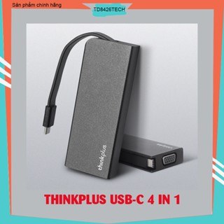 Hub chuyển đổi Thinkplus 4 in 1 USB-C to VGA, 3 USB 3.0 – Thinkplus USB-C 4 in 1 dùng cho Thinkpad, Dell, HP, M.a.cbook