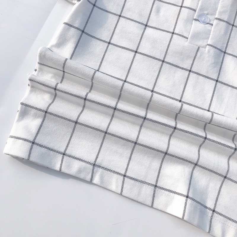 Áo phông trắng cộc tay Polo có cổ kẻ ngang cho bé trai chất cao cấp TANOSA 8-22kg