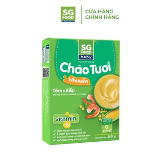 Cháo tươi nhuyễn sài gòn food tôm & bắp 150g