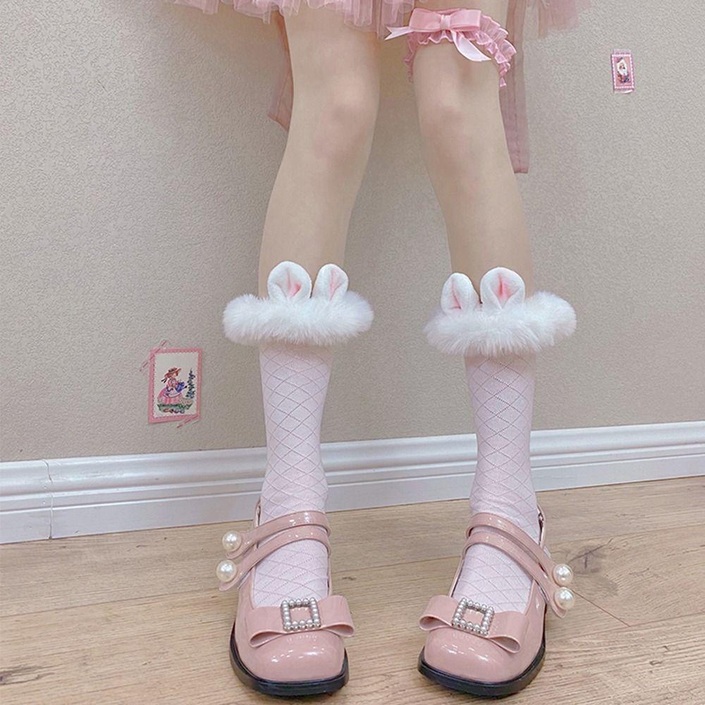 AROMA Vớ Ống Dài Bằng Vải Bông Phong Cách Lolita Dễ Thương Sáng Tạo