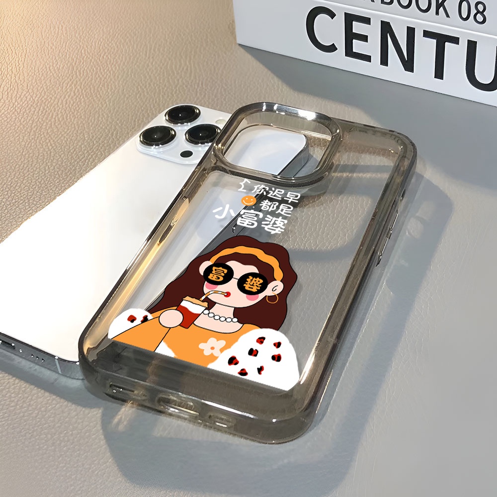 Ốp Điện Thoại Trong Suốt In Hình Cô Gái Cho iphone 14 Pro Max 13 11 12 7Plus X XR XS Max 8 7