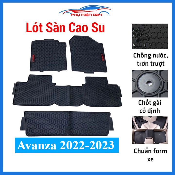 Thảm lót sàn ô tô cao su 3D Toyota Avanza 2022-2023, thảm trải sàn xe hơi không mùi, chống trơn trượt, mài mòn tốt | BigBuy360 - bigbuy360.vn