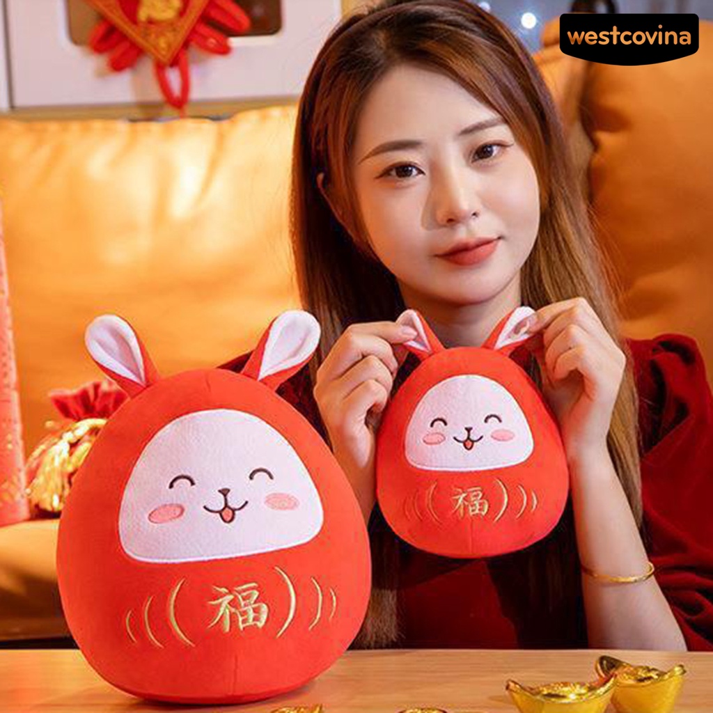 [Hot]☃Thỏ Nhồi Bông 6 / 18 / 28cm Phong Cách Trung Hoa Xinh Xắn