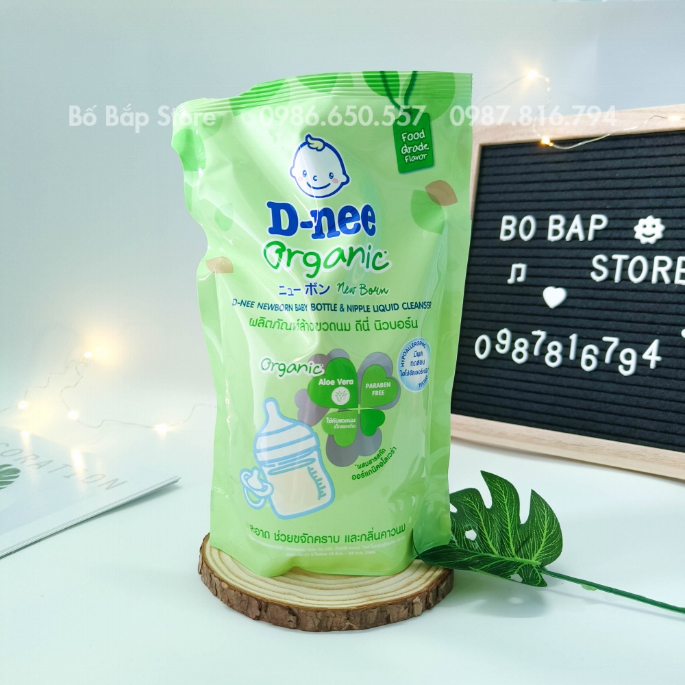 Nước Rửa Bình Sữa Dnee Organic Thái Túi 600ml An Toàn Cho Bé