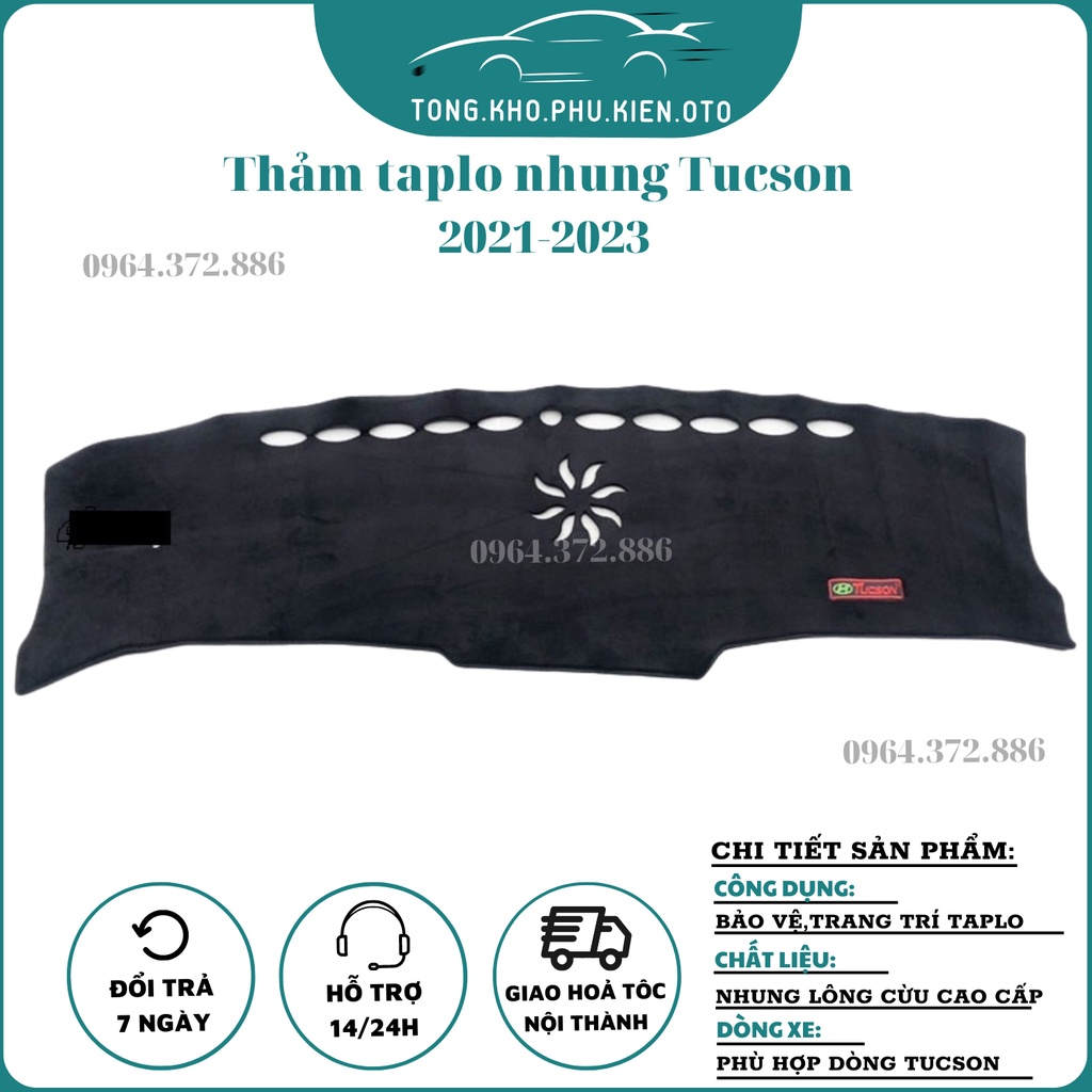 Taplo da carbon xe Huyndai Tucson 2022 2023 - Hàng 3 lớp chống trượt cao cấp