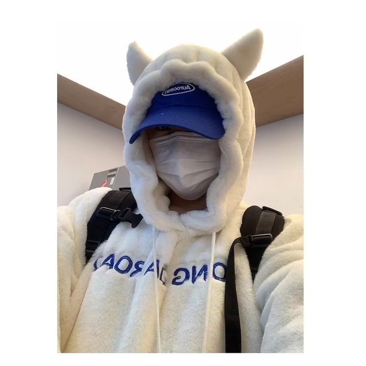 Áo Khoác Hoodie Lông Cừu Mềm Mại Thoải Mái Phong Cách Đường Phố Cho Nam Giới Cỡ M-3XL 540g