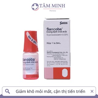 SANCOBA SANTEN CHÍNH HÃNG NHỎ MẮT NHẬT BẢN ĐỠ MỎI MẮT, GIẢM KHÔ MẮT, ỔN ĐỊNH THỊ LỰC 5ML