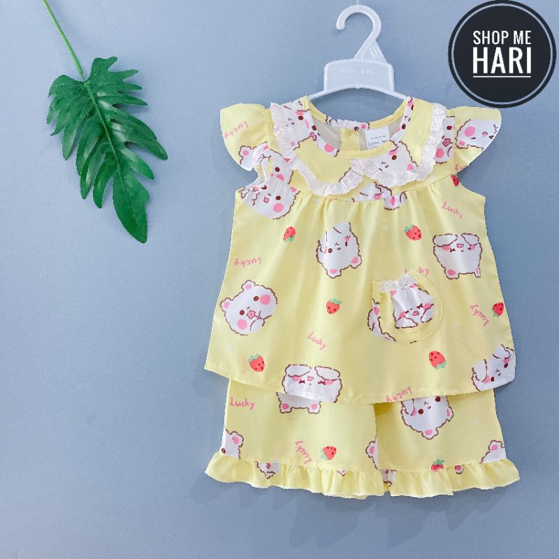 Bộ tole đùi cổ sen bé gái