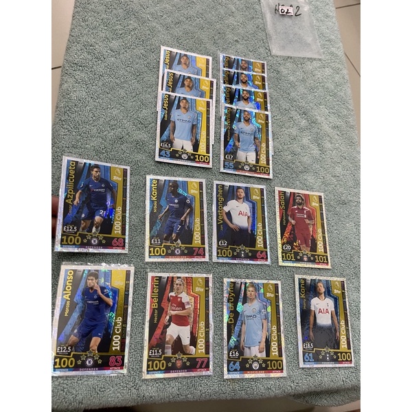 Thẻ Lẻ CLB100 Match Attax Permier League mùa 2018/19 ( MS 02 )