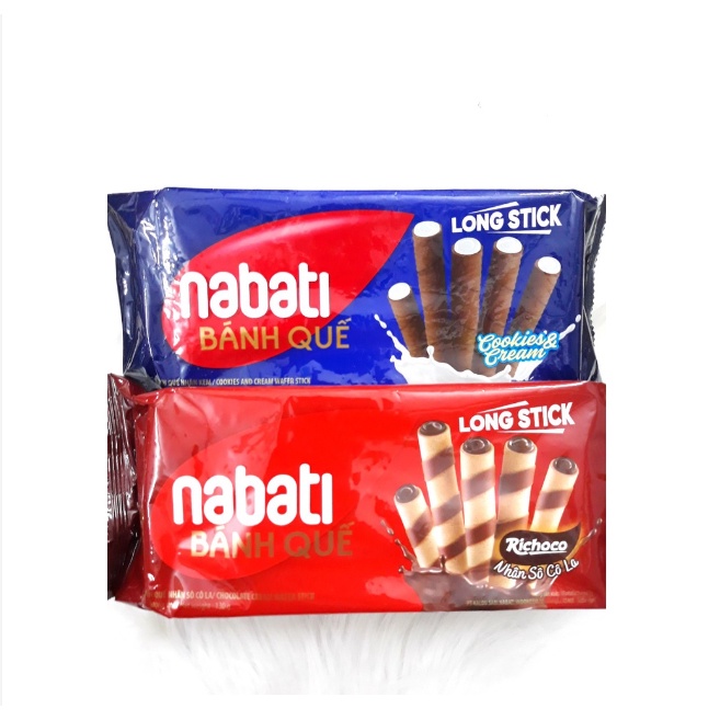 Bánh Quế Nhân  - Nabati Cookies and Cream Long Stick 130g