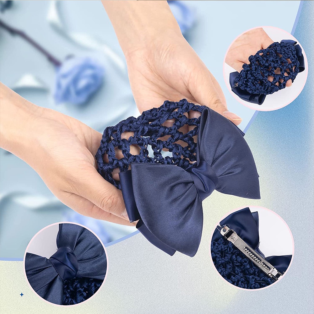 Kẹp Tóc Nơ Đôi Ruy Băng Thanh Lịch Thời Trang Cho Nữ