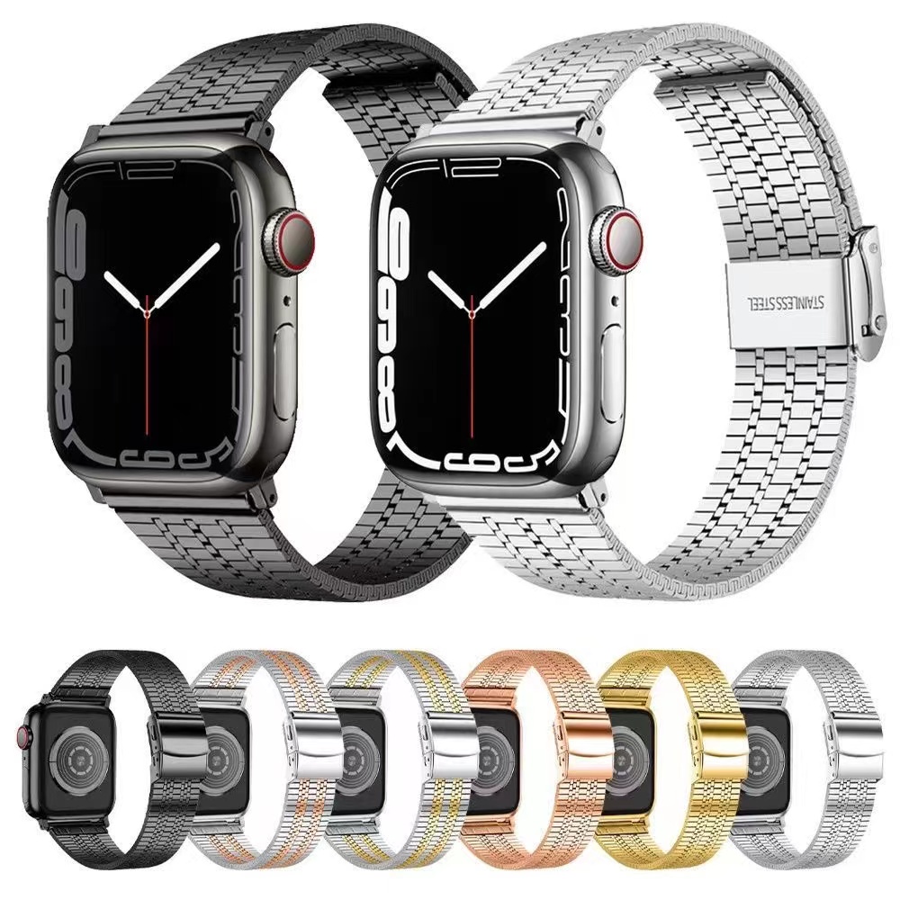 Dây Đeo Inox Cho Đồng Hồ Thông Minh Apple watch Ultra 49mm 8 7 45mm 41mm iwatch 6 5 4 3 SE 44mm 42mm 40mm