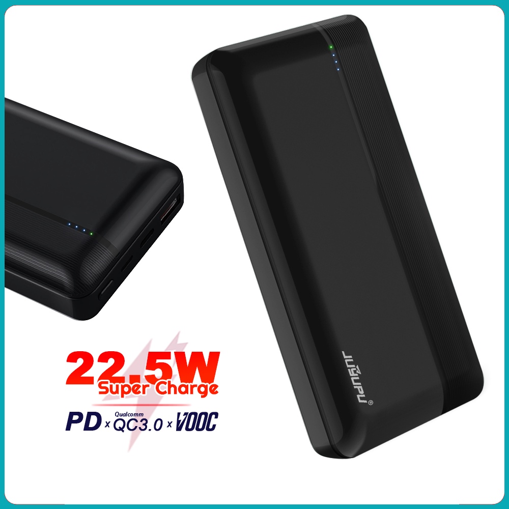 Sạc dự phòng 20000mah sạc nhanh PD QC 22.5W đèn led hiển thị vỏ nhựa cao cấp chính hãng power bank JUYUPU SP2C
