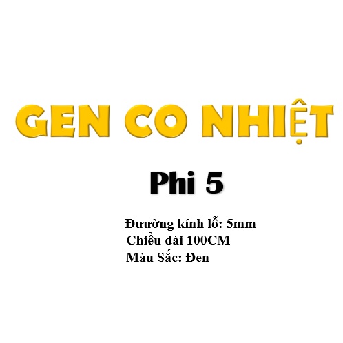 [1 Mét ] Gen co nhiệt 2mm, gen co nhiệt phi 2 ( Nhiều Cỡ )