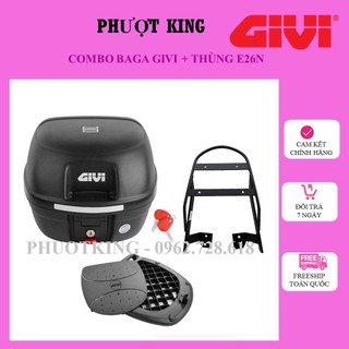 Combo thùng givi e26n và baga givi đủ loại xe