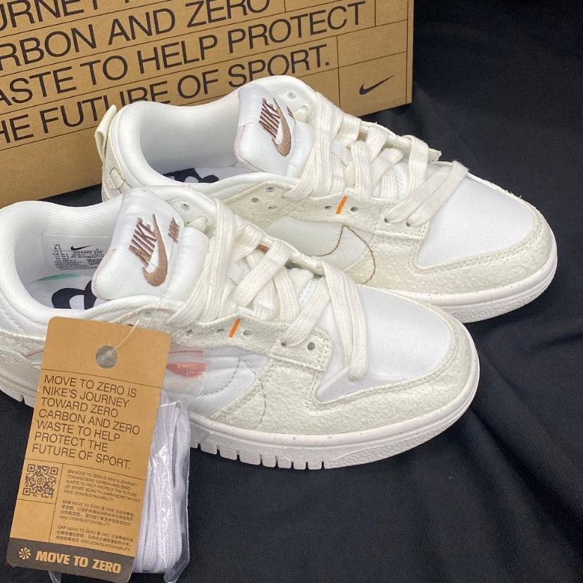 Giày SB Dunk Low Disrupt 2 Pale Ivory màu kem - Bản cao cấp Fullbox và phụ kiện