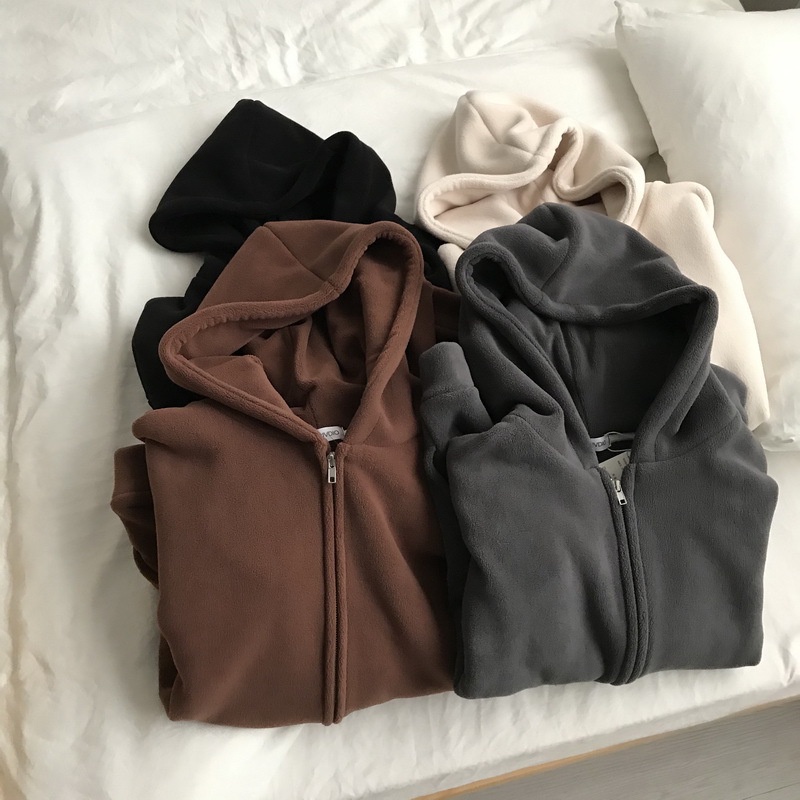 Áo Hoodie nam nữ màu nâu trầm lót lông tay phồng, hàng dày dặn trọng lượng lên đến 1.3kg, áo hoodie form rộng unisex