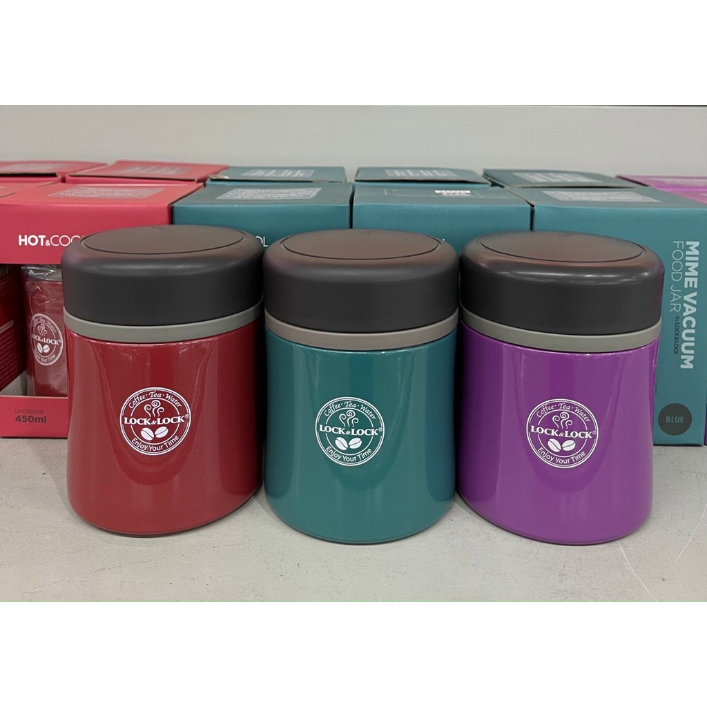 Hộp Đựng Thức Ăn Giữ Nhiệt Food Jar Lock&Lock LHC8003 450Ml, bình ủ cháo - Ngocken88