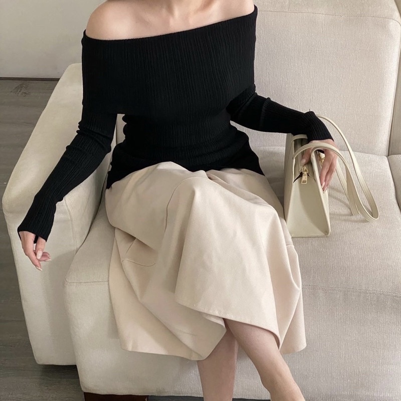 Áo len trễ vai_A0722